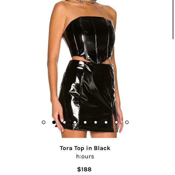 h:ours Tora top in black - Picture 6 of 8